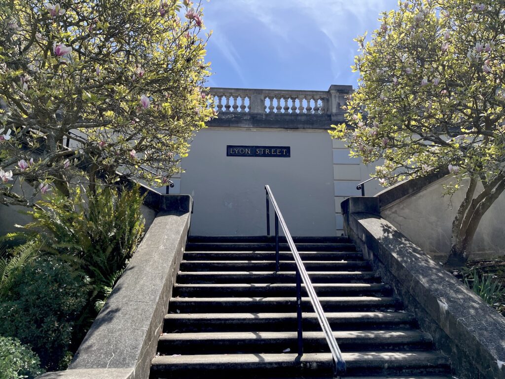 Una guía interna de Lyon Street Steps, la escalera secreta de San Francisco