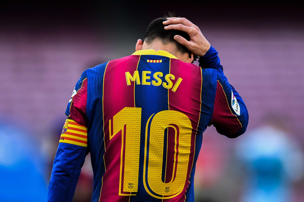 Una foto de Lionel Messi durante sus días en Barcelona.